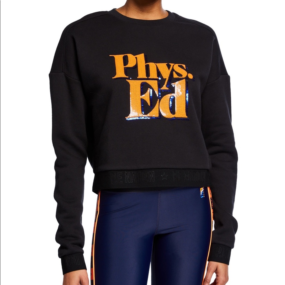 Cropped sequin sweater